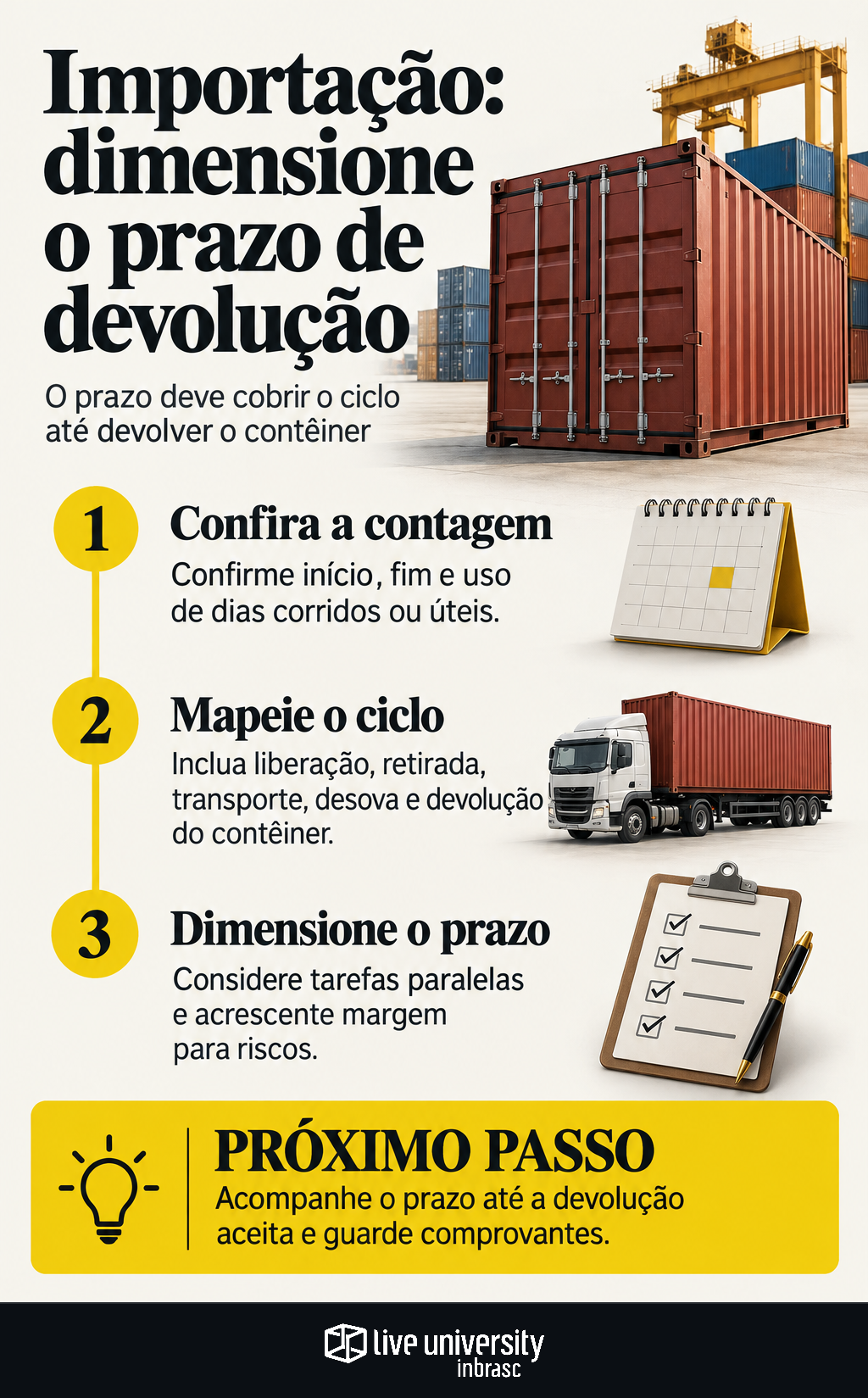 Infográfico: Free time na importação: como dimensionar o prazo de devolução