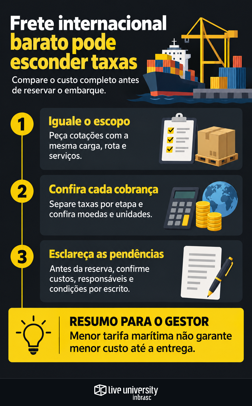 Infográfico: Frete internacional barato pode esconder taxas na cotação