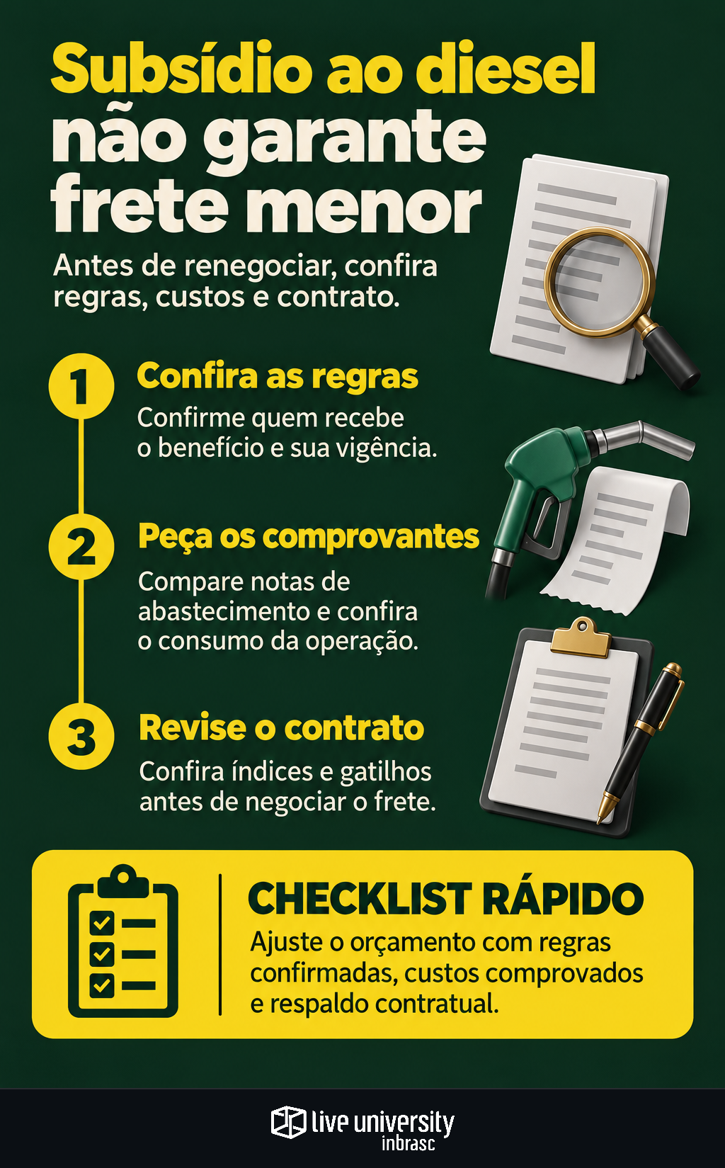 Infográfico: Subsídio ao diesel não vira desconto automático no frete